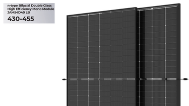 JA Solar 455w BiFacial black frame